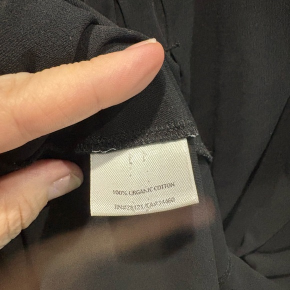 Eileen Fisher Black Scoop Neck 3/4 Sleeve Women's Top - Picture 4 of 8